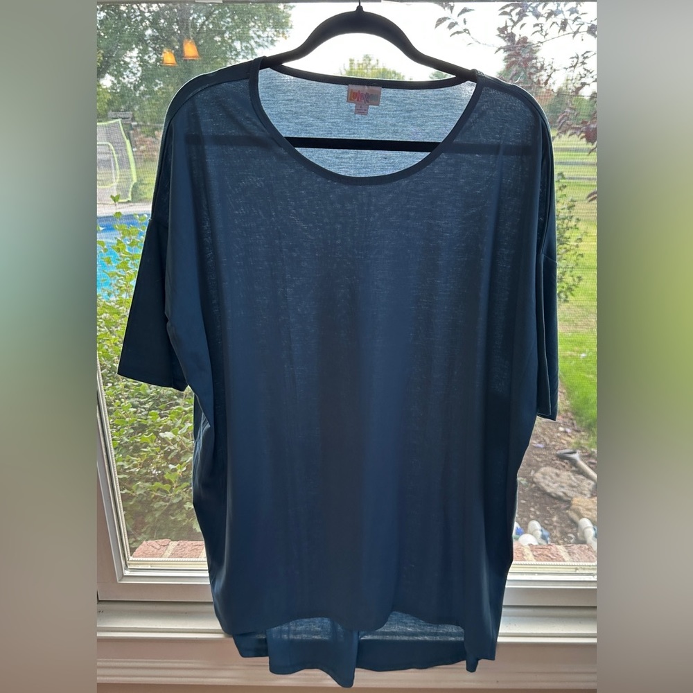 NWT LulaRoe Irma, Size L Large,‎ Solid Steel Blue, New With Tags